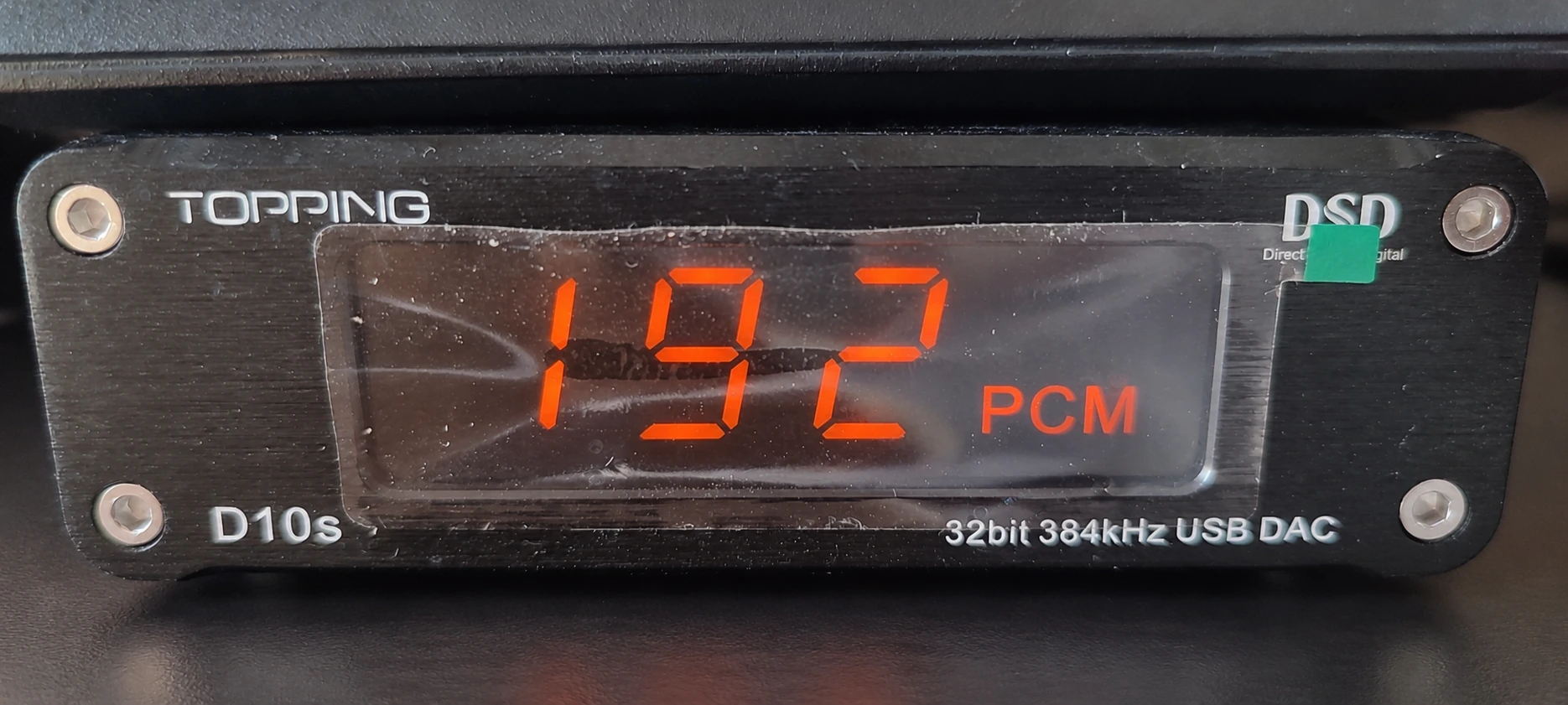 External DAC showing 192 PCM