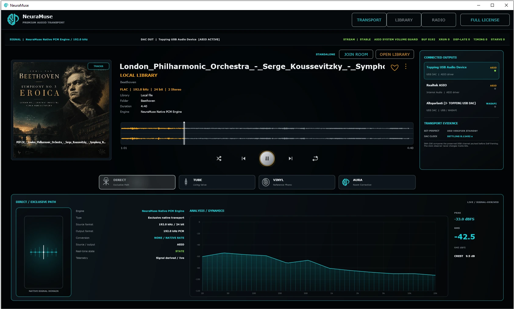 NeuraMuse transport on Windows